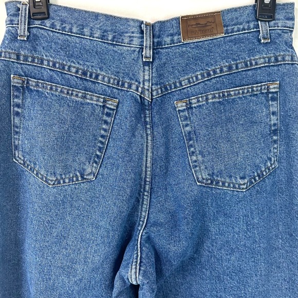L.L. BEAN Vintage Blue Denim Flannel Lined Straight Leg Jeans Women's Plus 16 R - Picture 7 of 9